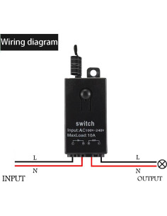 Kit Interruptor Remoto Inalámbrico Meskliu 10A 100m 2