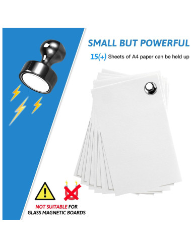 20 Imanes de Neodimio GOOZADA para Refrigerador Negro