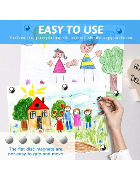 20 Imanes de Neodimio GOOZADA para Refrigerador Negro