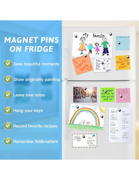 20 Imanes de Neodimio GOOZADA para Refrigerador Negro