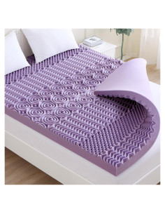 Colchón Topper MUXHOMO Twin XL 3 Pulgadas Espuma Gel Lavanda