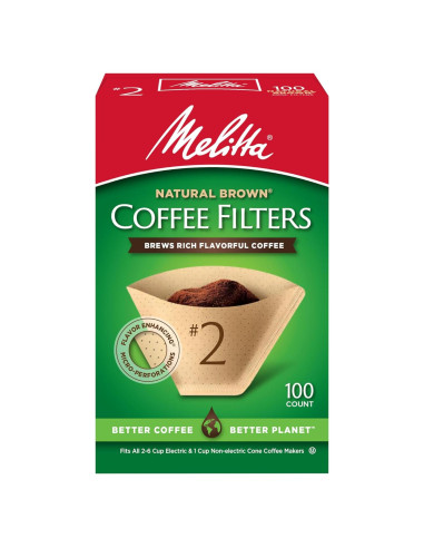 Filtro de Café Melitta BRWN NO2 Cono Papel 1 Unidad