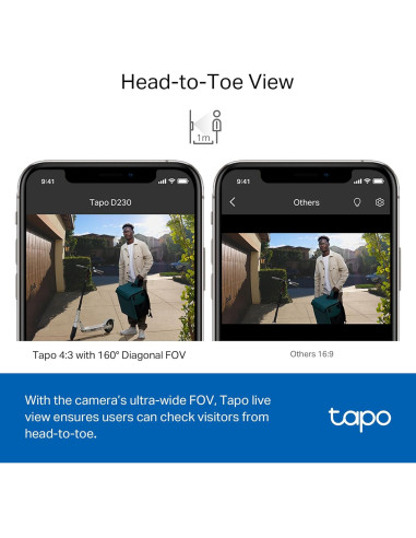Timbre de Video Inteligente Tapo TP-Link D230S1 2K 5MP