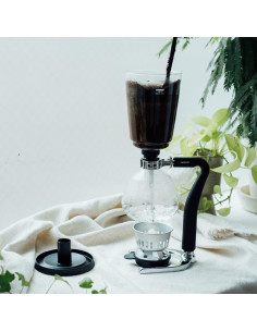 Cafetera de Sifón Hario NXAR-5 para 5 Tazas, Negra 2
