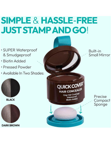 Cubierta Rápida para Cabello Red by Kiss - Marrón Oscuro, Biotina