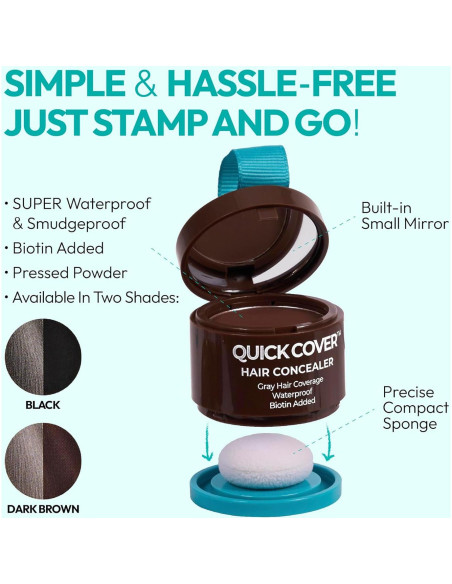 Cubierta Rápida para Cabello Red by Kiss - Marrón Oscuro, Biotina