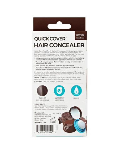 Cubierta Rápida para Cabello Red by Kiss - Marrón Oscuro, Biotina