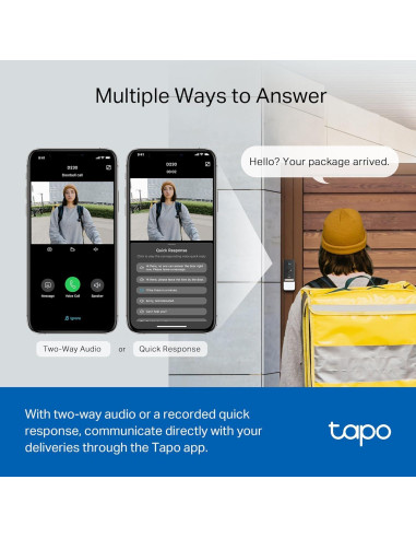 Timbre de Video Inteligente Tapo TP-Link D230S1 2K 5MP