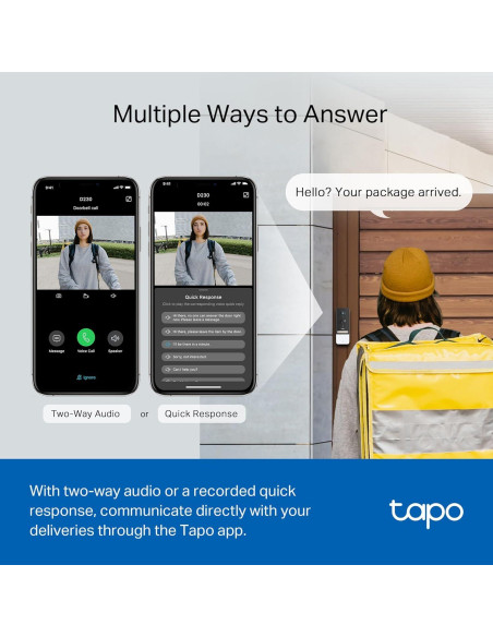 Timbre de Video Inteligente Tapo TP-Link D230S1 2K 5MP
