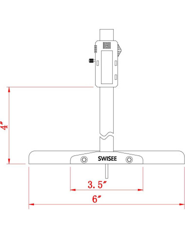 Calibrador de profundidad digital SWISEE 0-150mm con pantalla LCD
