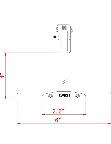 Calibrador de profundidad digital SWISEE 0-150mm con pantalla LCD