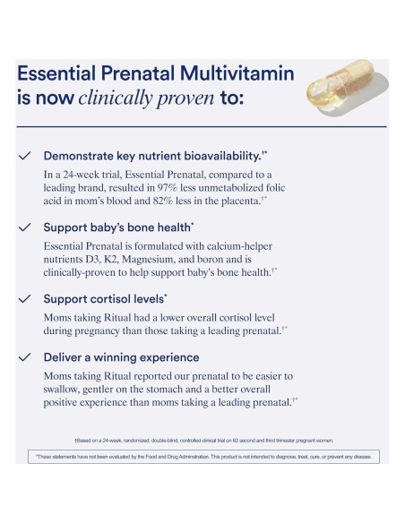 Multivitamínico Prenatal Ritual para Mujeres 30 Cápsulas Menta Multivitamínico Prenatal Ritual para Mujeres 30 Cápsulas Menta