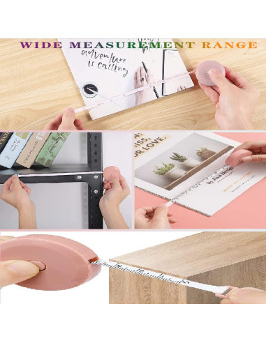 Paquete de 2 cintas métricas retráctiles BrainKer 150 cm