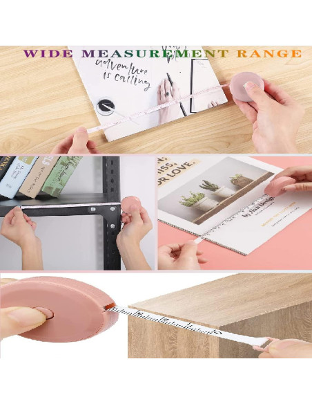 Paquete de 2 cintas métricas retráctiles BrainKer 150 cm