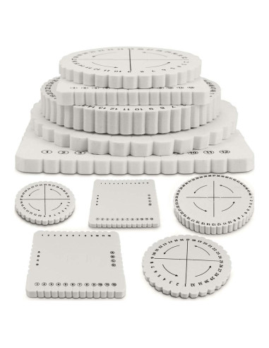 BILLIOTEAM Kit 5 Piezas Telar Kumihimo Redondo y Cuadrado