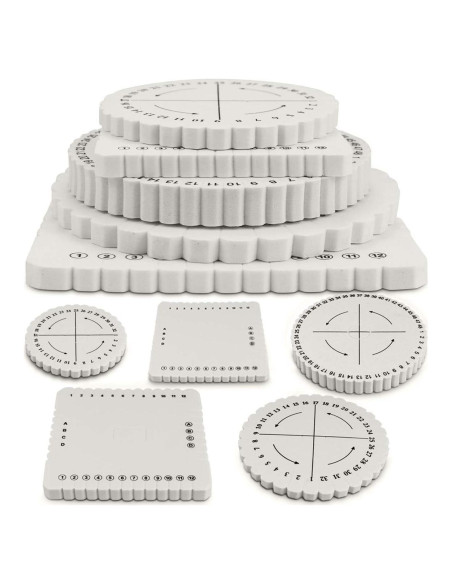 BILLIOTEAM Kit 5 Piezas Telar Kumihimo Redondo y Cuadrado