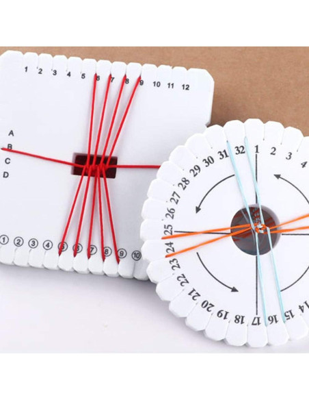 BILLIOTEAM Kit 5 Piezas Telar Kumihimo Redondo y Cuadrado