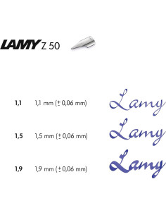 Juego de Plumas Lamy Z 50 Joy 1.1 mm Biselada Plata 2