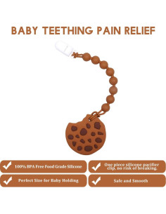 Mordedor de Silicona Grado Alimenticio Galleta para Bebés 2