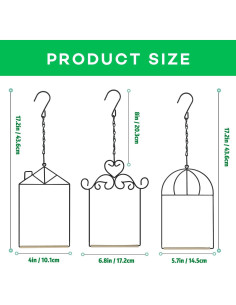Columpio para Colibrí MIXXIDEA 3PK con Perchas de Metal y Madera 2