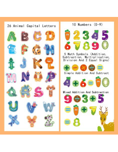 Conjunto de Letras y Números Magnéticos VAMOVISON 52 Piezas 2