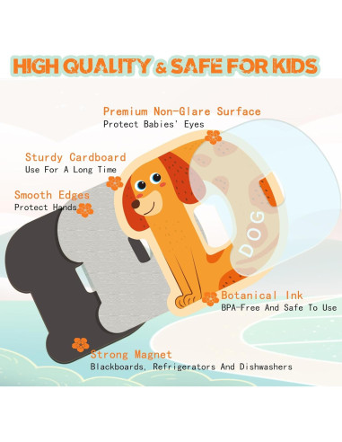 Conjunto de Letras y Números Magnéticos VAMOVISON 52 Piezas