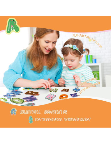 Conjunto de Letras y Números Magnéticos VAMOVISON 52 Piezas