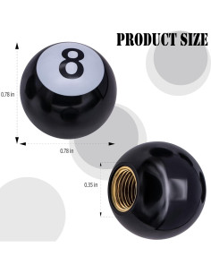 4 Tapones de Válvula de Neumático MEAJOO Estilo Bola 8 Negro 2