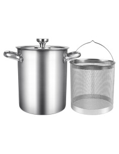 Olla de Freír Profunda LNQ LUNIQI 2 en 1 Acero Inoxidable