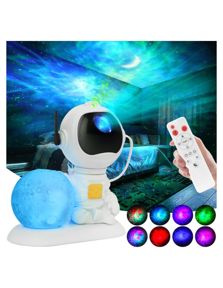 Proyector Galáctico KIMHY Astronauta 8 Colores Luz Nocturna