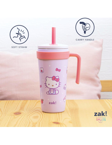 Taza de Viaje Zak Designs Hello Kitty 532ml Acero Inoxidable
