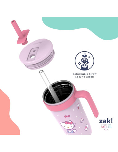 Taza de Viaje Zak Designs Hello Kitty 532ml Acero Inoxidable