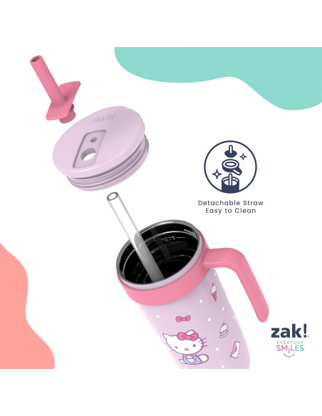 Taza de Viaje Zak Designs Hello Kitty 532ml Acero Inoxidable