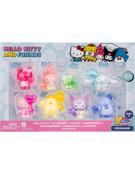 Paquete de Figuras Hello Kitty y Amigos 8-Pack Jazwares - 5.08 cm