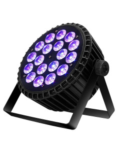 SHEHDS Luz LED Par 18x18W RGBWA+UV Efecto Estroboscópico