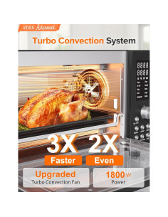 Horno Tostador Nuwave Bravo Pro 21QT 12-en-1 Negro 2