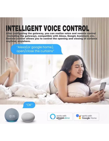 Apertura Automática Cortinas Inteligente OUGETHER 3 en 1 WiFi