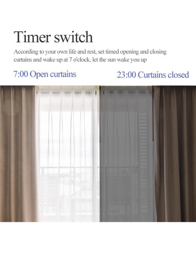 Apertura Automática Cortinas Inteligente OUGETHER 3 en 1 WiFi