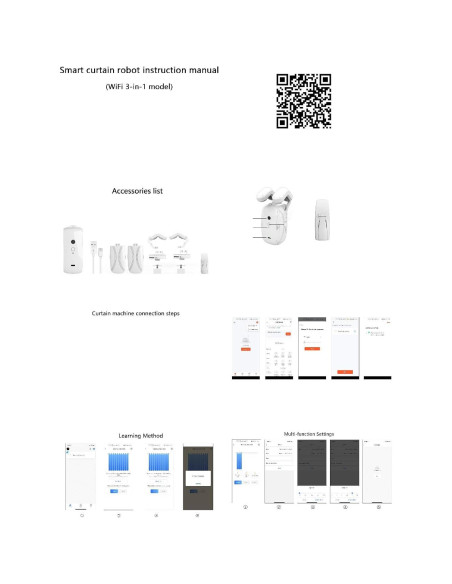 Apertura Automática Cortinas Inteligente OUGETHER 3 en 1 WiFi