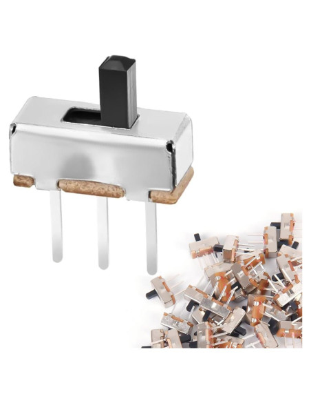 Interruptor Deslizante SPDT 3mm DAOKAI 100pcs para PCB Interruptor Deslizante SPDT 3mm DAOKAI 100pcs para PCB