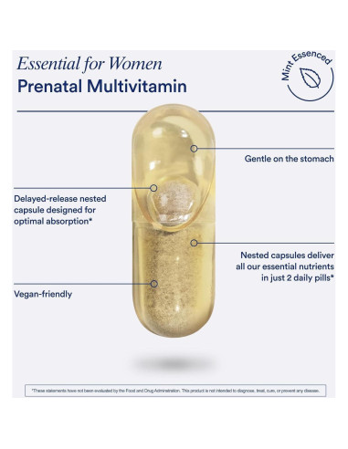 Multivitamínico Prenatal Ritual para Mujeres 30 Cápsulas Menta