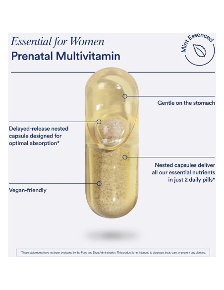 Multivitamínico Prenatal Ritual para Mujeres 30 Cápsulas Menta Multivitamínico Prenatal Ritual para Mujeres 30 Cápsulas Menta