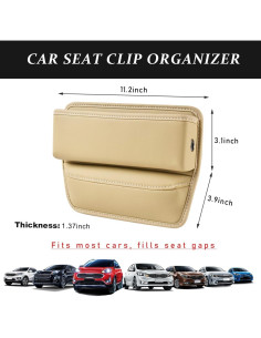Organizador de Espacio entre Asientos Kewucn Beige Ajustable 2