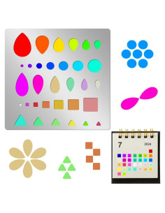 Plantilla de Metal INFUNLY Geométrica 15.6 cm para Manualidades