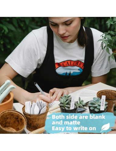 Etiquetas para Plantas TDHDIKE 10 cm 200 Pcs Blancas