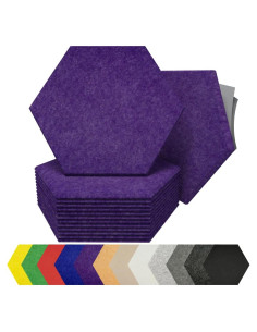 Paneles Acústicos Hexagonales SoundAssured - 12 Piezas Ecológicos