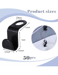Ganchos Conectores de Ropa MCPINKY 50PCS Ahorra Espacio 2