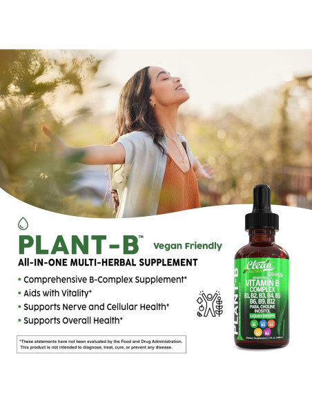 Gotas Líquidas Complejo de Vitaminas B Clean Nutra 45.4g