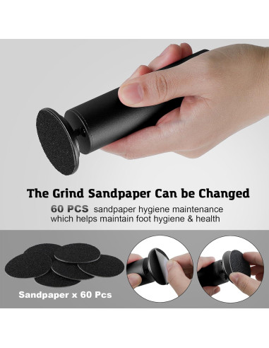 Removedor de Callos Eléctrico HsnChrm con 60 Discos de Lija