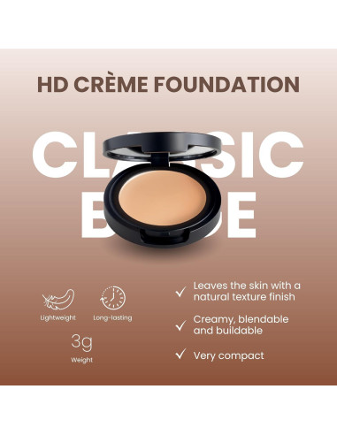 Base de Maquillaje HD POISE 3g Beige Clásico Hidratante